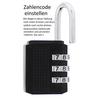 Kombinationszahlenschloss mit 3-stelligen