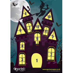 Egertec Halloween Scheibenauflagen Hexenhaus
