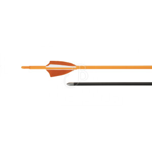 Cross-X Fertigpfeil Iridium mit Naturfeder Neon Orange 900
