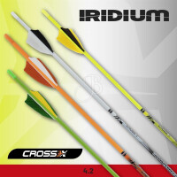Cross-X Fertigpfeil Iridium mit Naturfeder Neon Orange 900