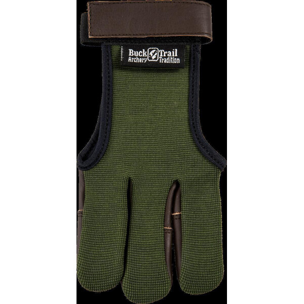 Bucktrail Full Palm Fourway mit Leder Grün/Braun